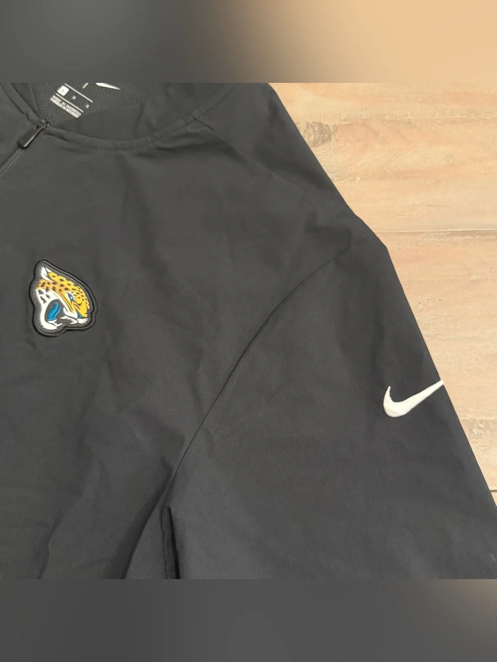 Nike Jacksonville Jaguars Men's Black Coach Pullover zip sides Sz L Preowned